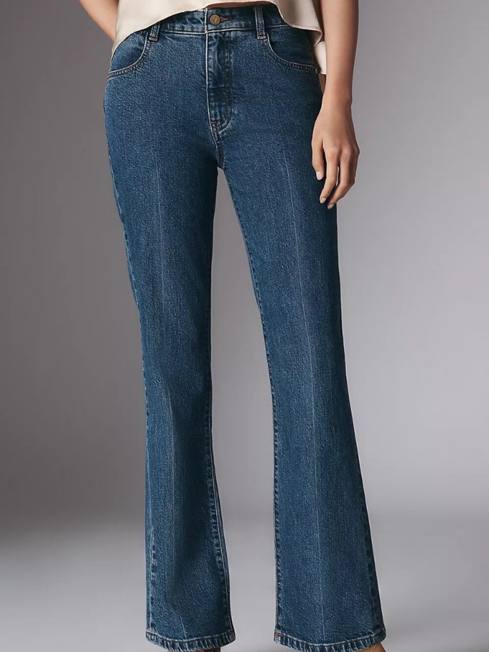 Pilcro High-Rise Bootcut Jeans 31 Anthropologie Medium Blue Denim High Rise Boho